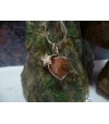 Pendentif argent massif oeil de Sainte Lucie et Rouge de Porto
