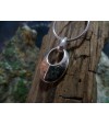 Pendentif argent massif et mélange de pierres de Corse