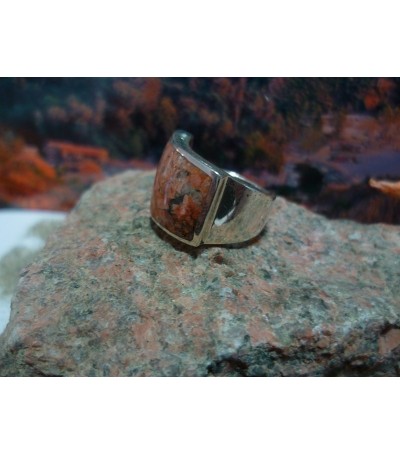 Bague argent massif et Rouge de Porto