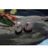 Boucles d'oreille argent massif et Rouge de Porto