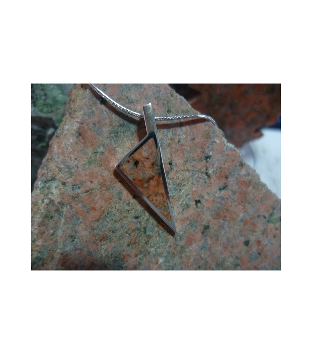 Pendentif argent massif et Vert d'Orezza