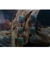 Boucles d'oreille argent massif et Vert d'Orezza
