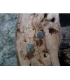 Boucles d'oreille argent massif et Vert d'Orezza