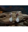 Sterling silver earrings with Rouge de Porto and the Eye of Saint Lucia
