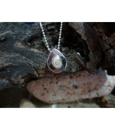 Sterling silver pendant with the Eye of Saint Lucia
