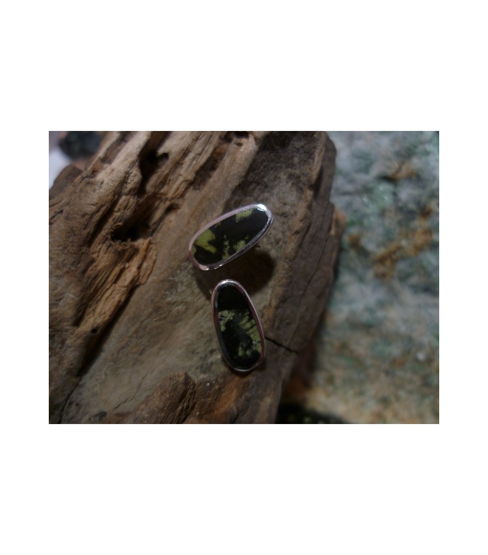 Boucles d'oreille argent massif et Verde Stella