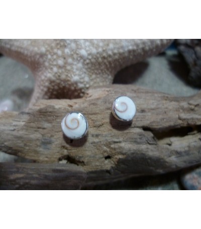 Sterling silver earrings with the true Mediterranean Eye of Saint Lucia