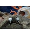 Boucles d'oreille oeil de Sainte Lucie et argent massif