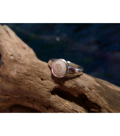Sterling silver ring with the true Mediterranean Eye of Saint Lucia
