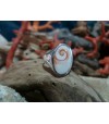 Bague argent massif et oeil de Sainte Lucie