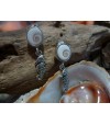 Sterling silver earrings with the true Mediterranean Eye of Saint Lucia