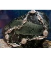 Bracelet argent massif et oeil de Sainte Lucie