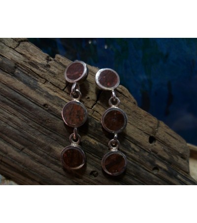 Sterling silver earrings with Argentella's Rhyolite