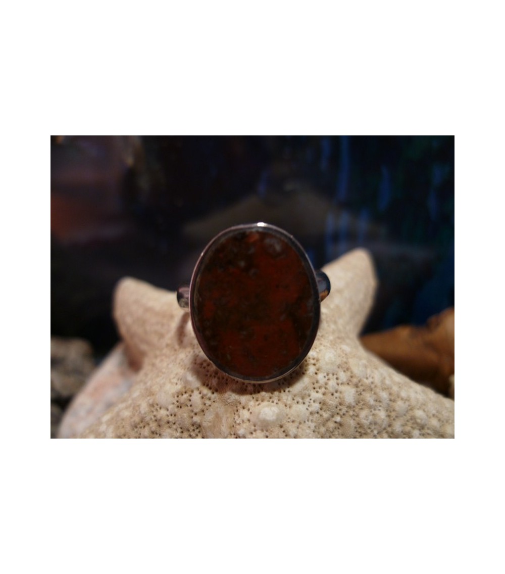 Bague argent massif et Rhyolite de l'Argentella