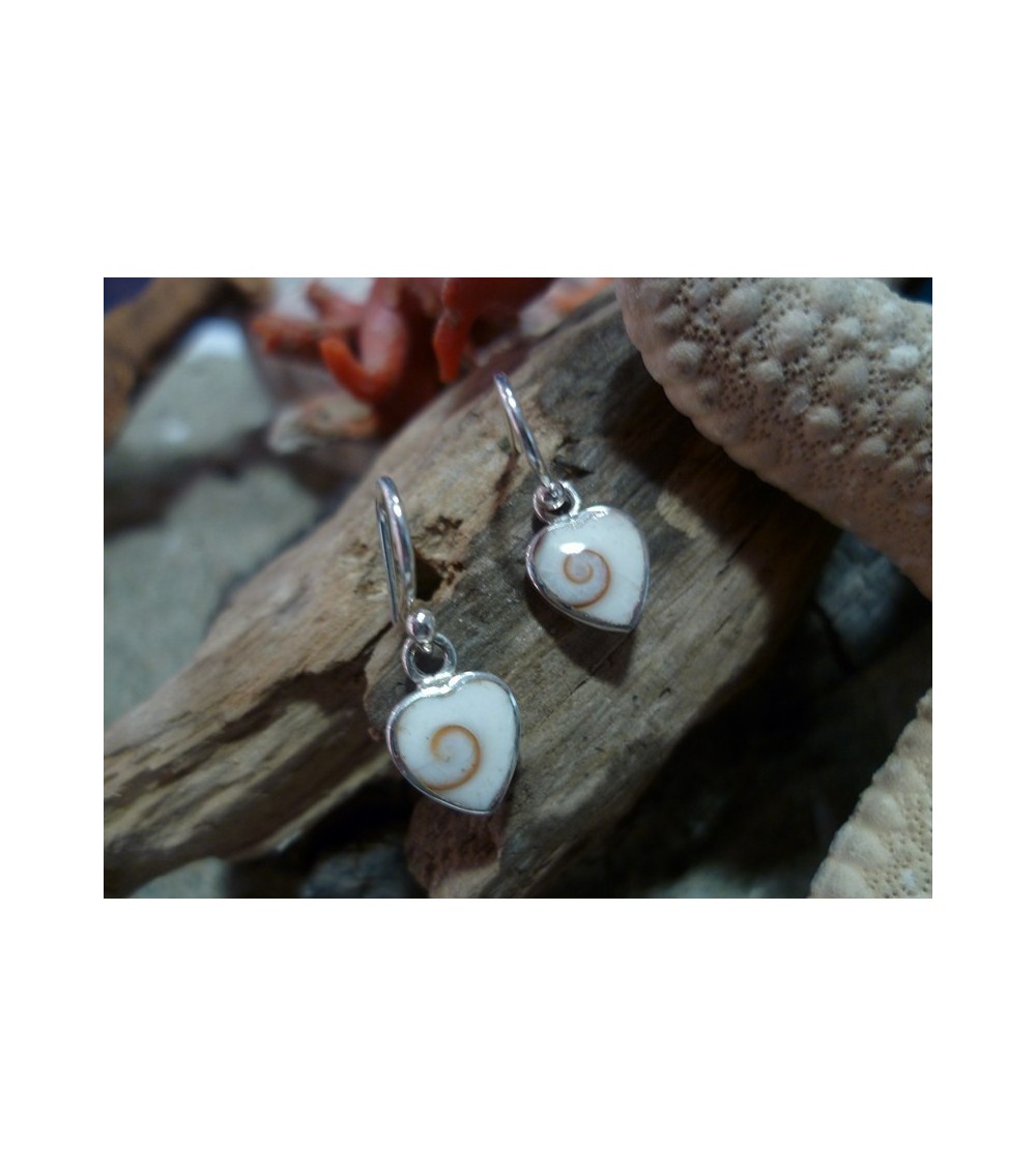Boucles d'oreille oeil de Sainte Lucie et argent massif