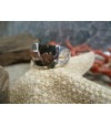 Bague argent massif et mélange de pierres de Corse