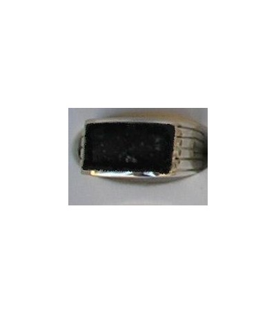 Bague argent massif et Vert d'Orezza
