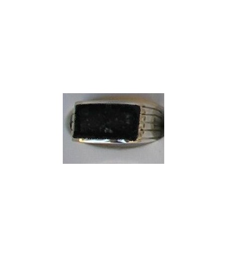 Bague argent massif et Vert d'Orezza