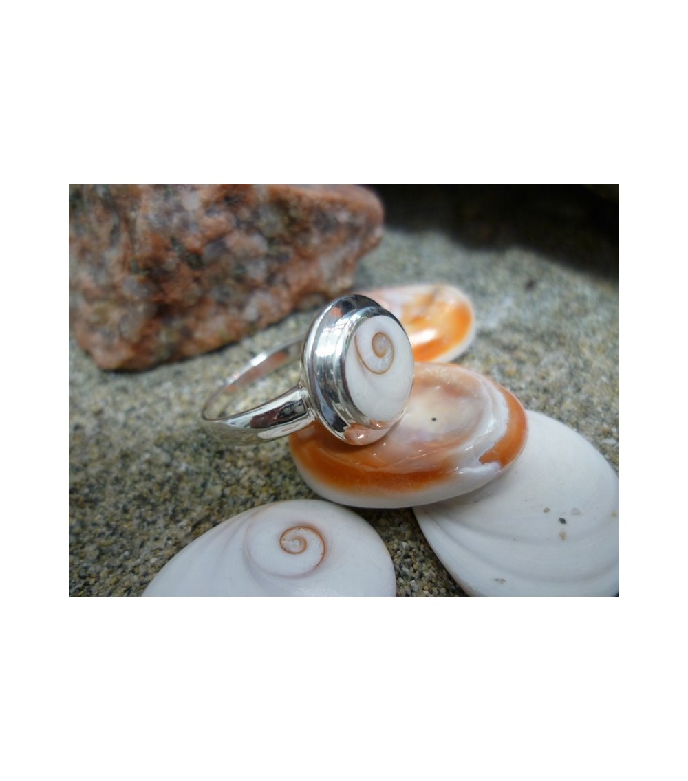 Bague Argent 925/1000 Toi et moi Oeil de Sainte Lucie ovale - Taille