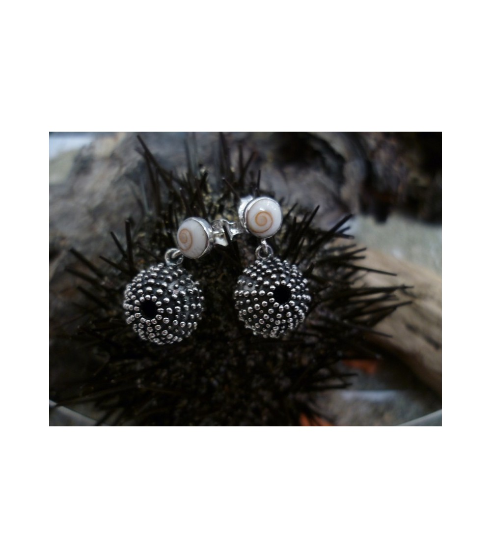 Sterling silver earrings with the true Mediterranean Eye of Saint Lucia