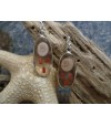 Boucle d'oreille en argent et résine