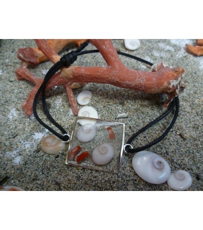 Bracelet en argent et résine
