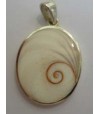 Pendentif argent massif et oeil de Sainte Lucie