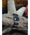 Bague argent massif et diorite noire