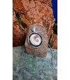 Pendentif argent massif oeil de Sainte Lucie et serpentine