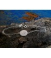 Bracelet argent massif et oeil de Sainte Lucie