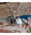 Sterling silver pendant with a mix of Corsican stones