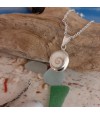 Sterling silver pendant with the Eye of Saint Lucia