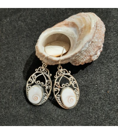 Sterling silver earrings with the true Mediterranean Eye of Saint Lucia