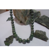 collier vert d'Orezza et argent massif