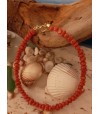 Bracelet or 18 carats et corail rouge de Méditerranée