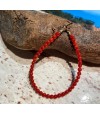 Bracelet or 18 carats et corail rouge de Méditerranée