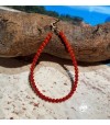 Bracelet or 18 carats et corail rouge de Méditerranée