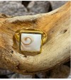 Bague argent massif et oeil de Sainte Lucie