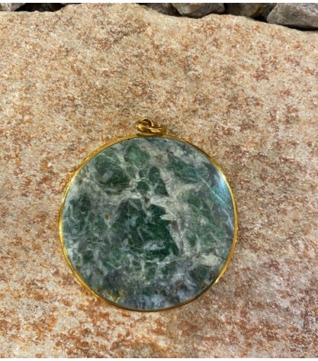 Pendentif bronze + Vert d'Orezza