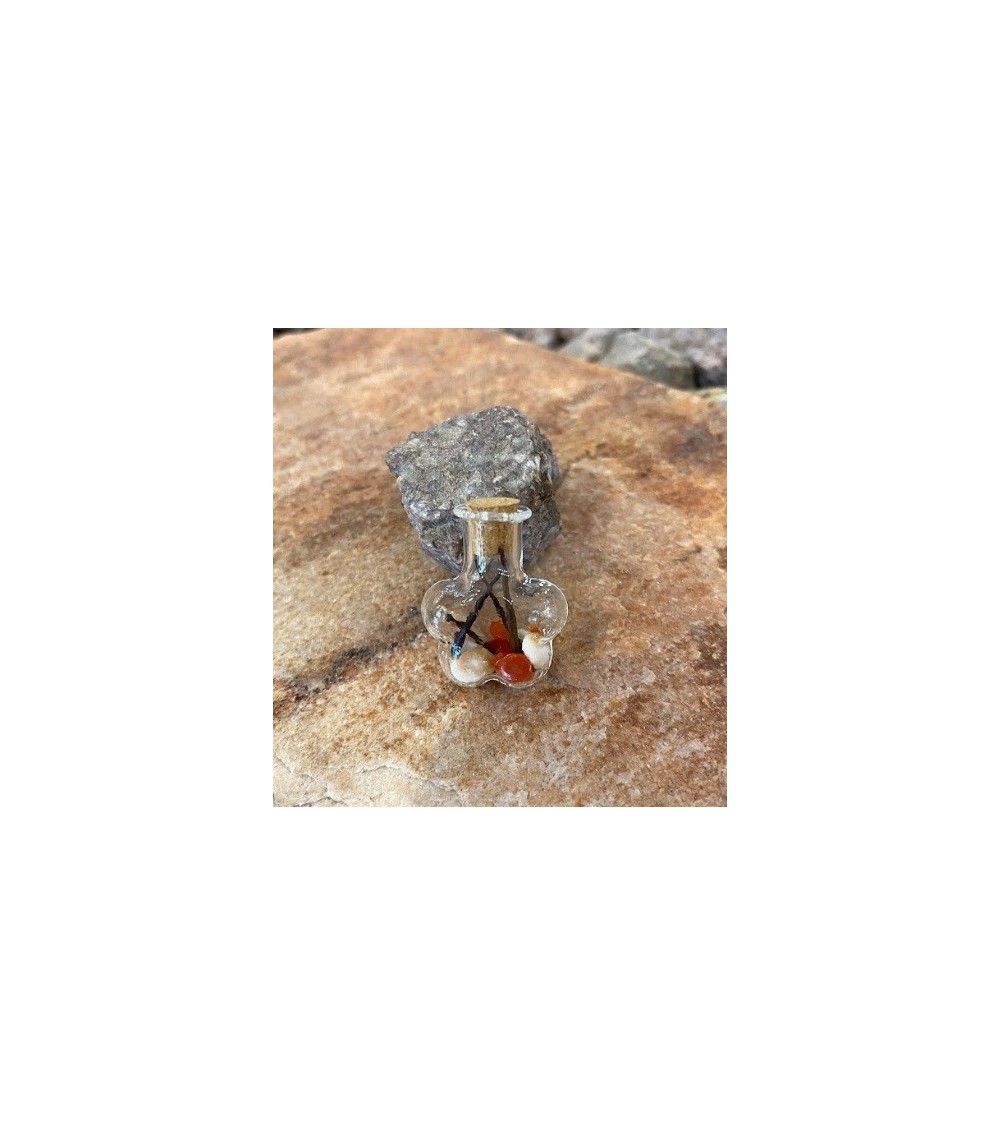 bouteille verre et oeil de Sainte Lucie