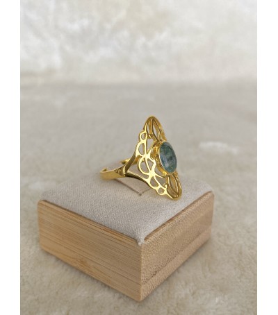 Bague Vermeil et Vert d'Orezza