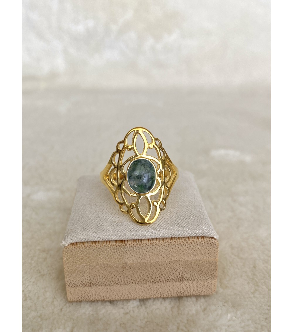 Bague Vermeil et Vert d'Orezza