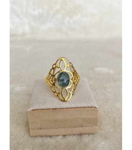 Bague Vermeil et Vert d'Orezza