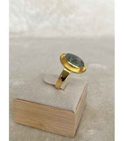 Bague Vermeil et Vert d'Orezza