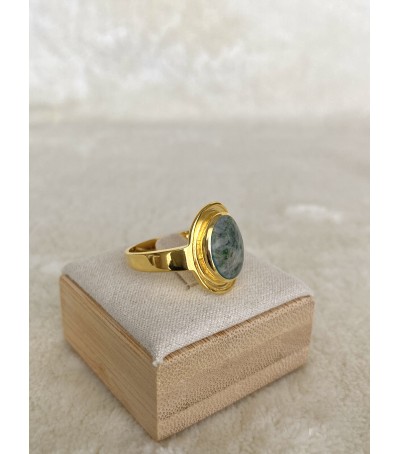 Bague Vermeil et Vert d'Orezza