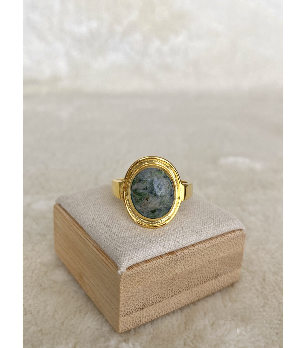 Bague Vermeil et Vert d'Orezza