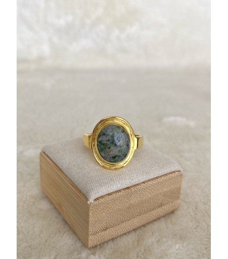 Bague Vermeil et Vert d'Orezza