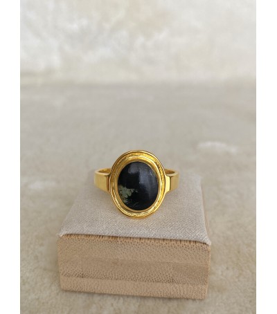 Bague Vermeil et Serpentine Verde Stella