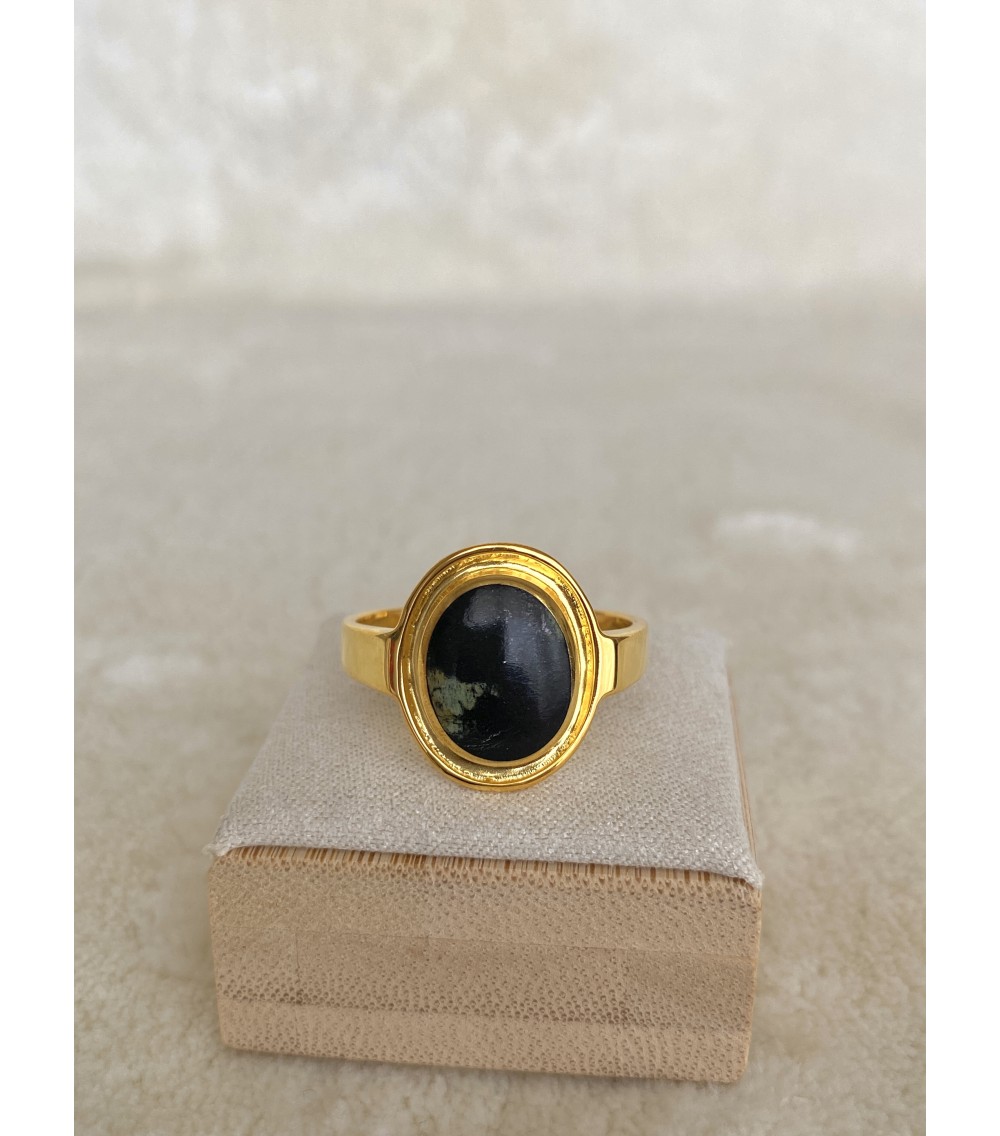 Bague Vermeil et Serpentine Verde Stella