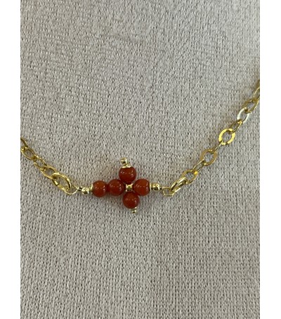 Collier Vermeil et Corail